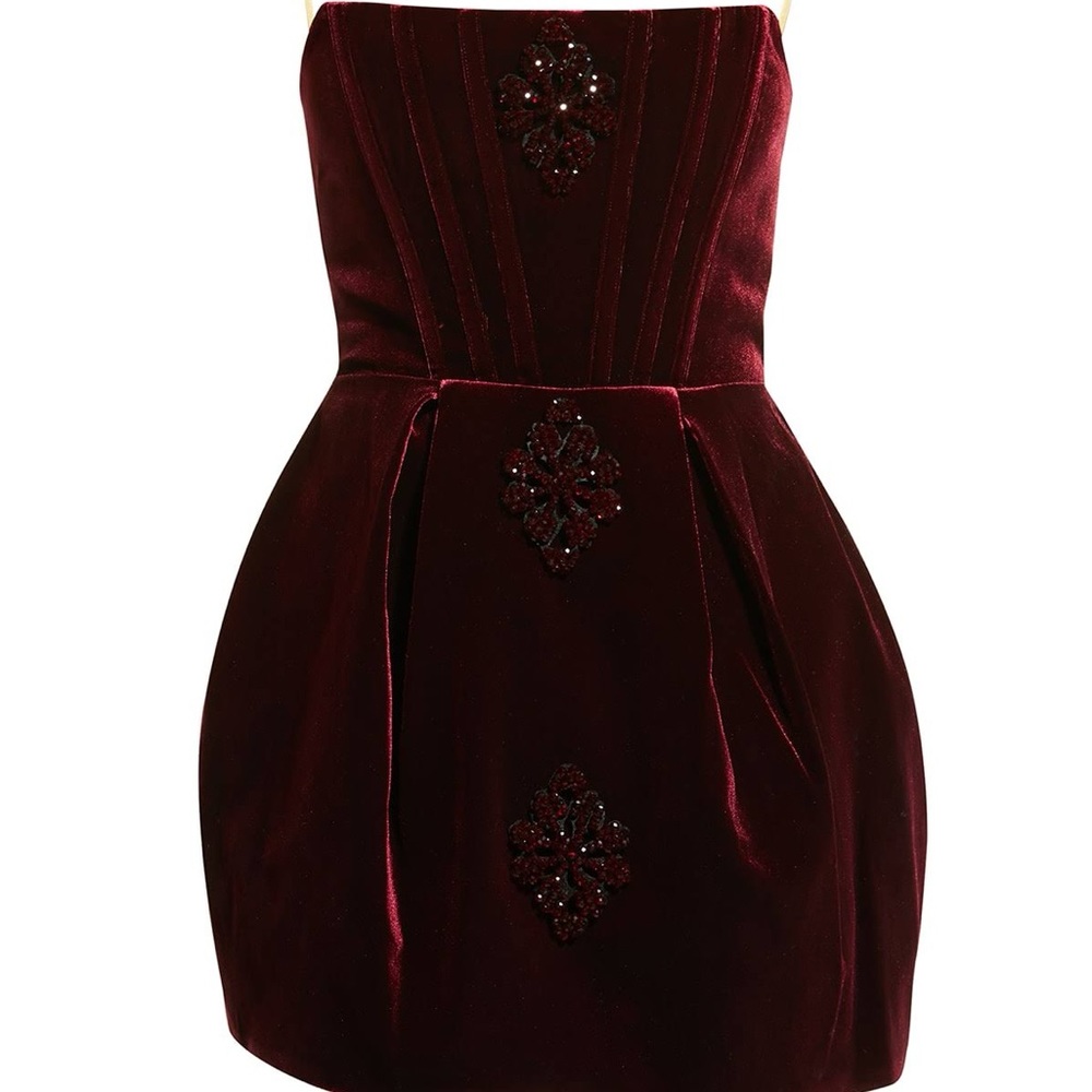 Bronx and Banco Velvet Maraya Mini Dress NEW